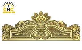 3D Ornamental Floral CNC Panel Carving Design