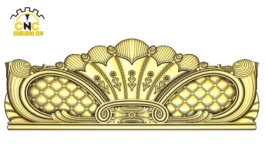3D CNC Shell Floral Panel Carving Design with Lattice Details