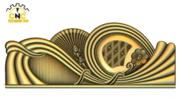 3D CNC Decorative Panel Design with Circular Ornamental Motif