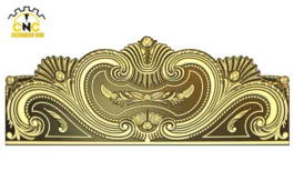 3D CNC Ornamental Furniture Panel Carving Design