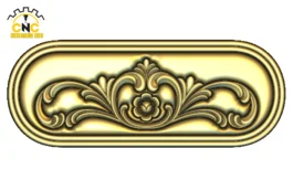 3D CNC Floral Ornamental Panel Carving Design